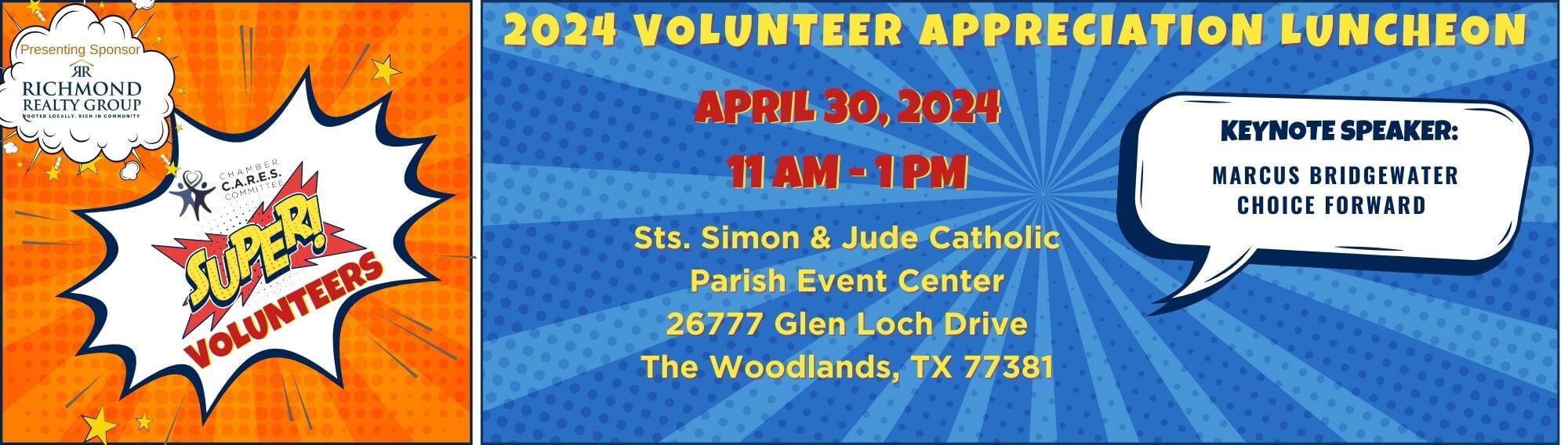 Volunteer Appreciation Luncheon The Woodlands Area Chamber Of Commerce